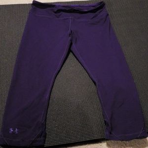 purple under armour capri legging
